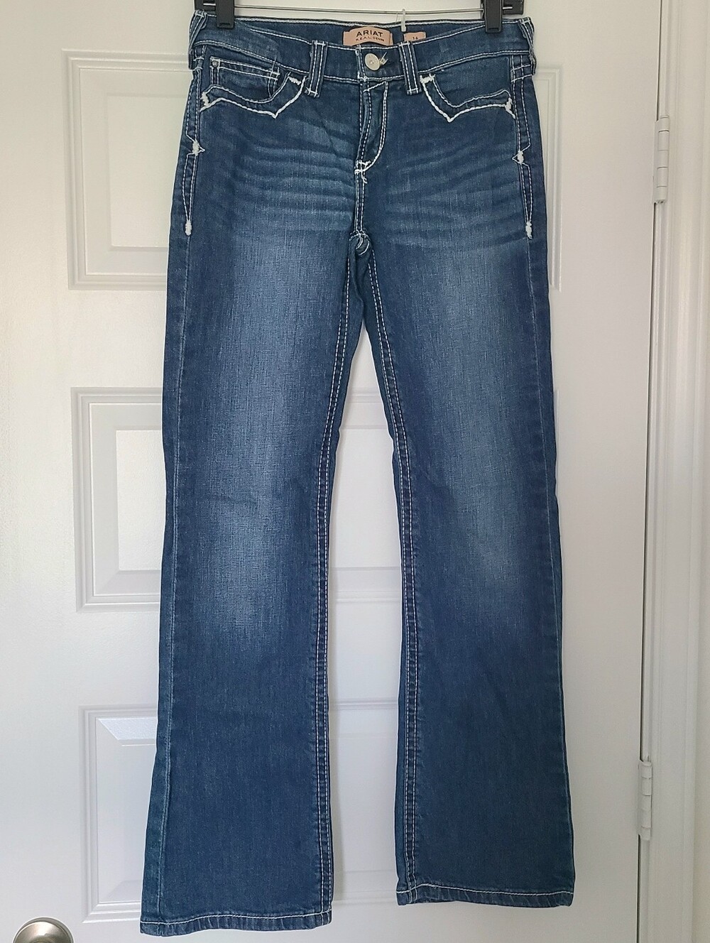 Ariat REAL Denim Jeans Women’s Low Rise Straig Bootcut Size 27x29.5  Blue Medium